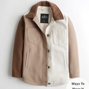 Hollister wool-like shacket NWT